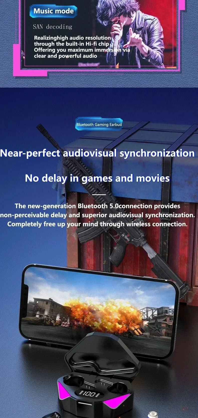 New Gaming Wireless Headphone Bluetooth Earphone audífonos bluetooth inalámbrico freeshippings items ear buds for xiaomi huawei