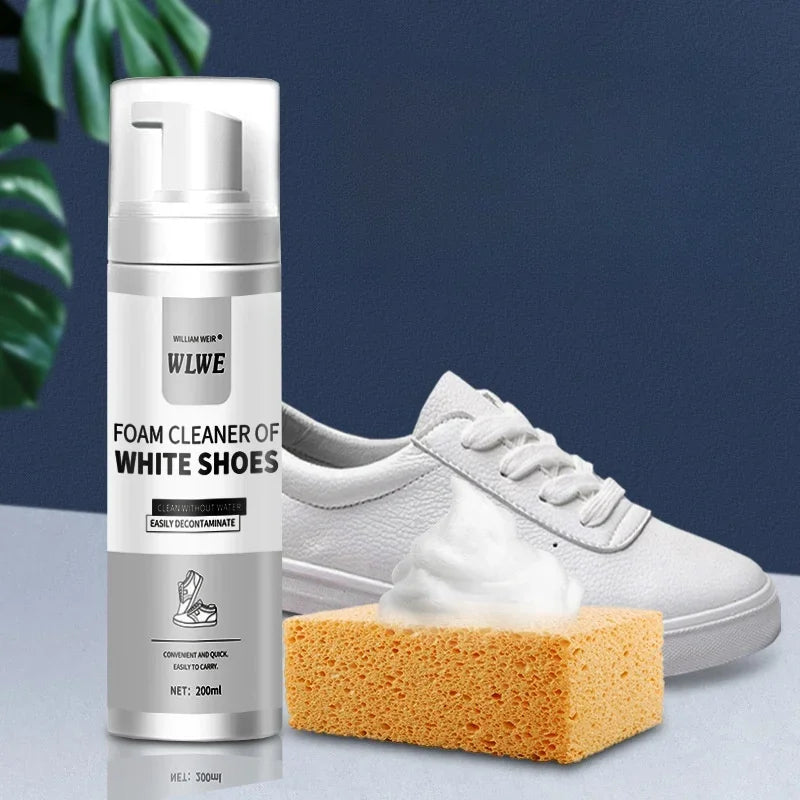 Foam Cleaner For White Shoes Whiten Cleaning Stain Dirt Remove Yellow Spray Foam Cleaner Decontamination White Shoes Cleaning