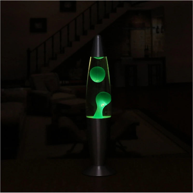 Jellyfish Decorative Lamp EU Plug Metal Base Volcanic Wax Lava Night Light For Tabletop, Bedroom/Office, Gift For Teens & Adults