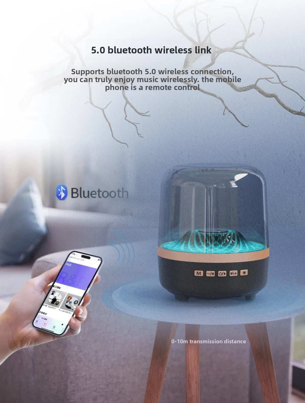 Wireless Bluetooth Speakers Portable Loudspeaker panoramic Surround Sound Effec Subwoofer Outdoor Mini Small Speaker LED Lights
