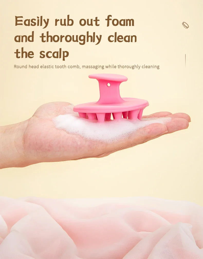 Silicone Scalp Hair Massage Brush Shampoo Massage Comb Bath Wash Hair Care Root Scalp Massager Shower Brush Salon Hair Tool