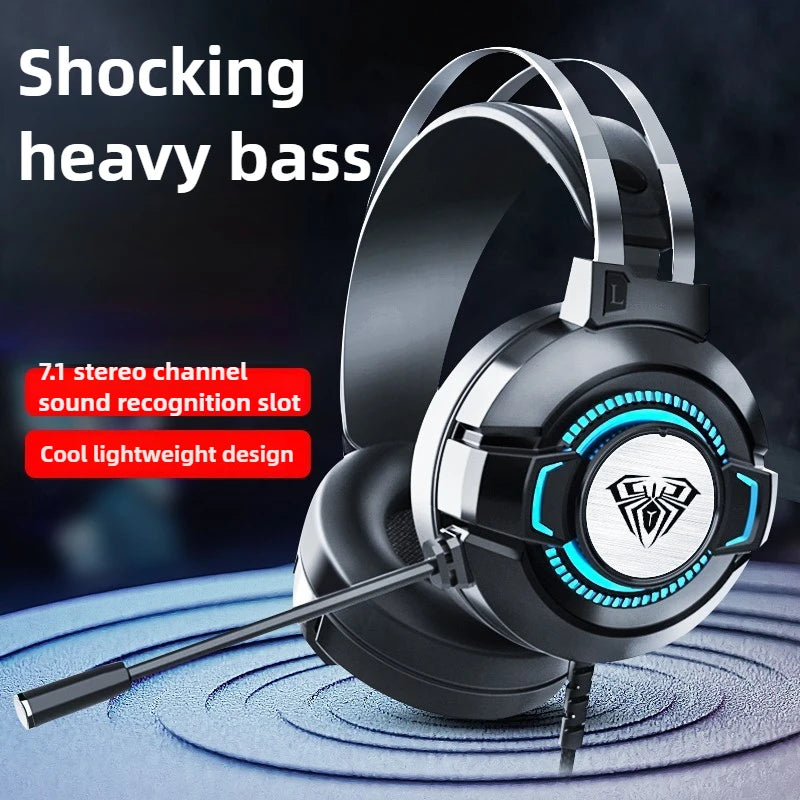 AULA gamer USB Headset 7.1 Channel Wired Headphone PC Laptop Computer gaming pc accessories computer office Gaming accessories