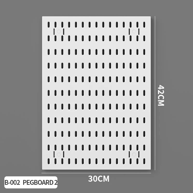 Office Desktop Storage Pegboard: Height-Adjustable Vertical Storage Rack (For Stationery Storage And Decorative Figurine Display