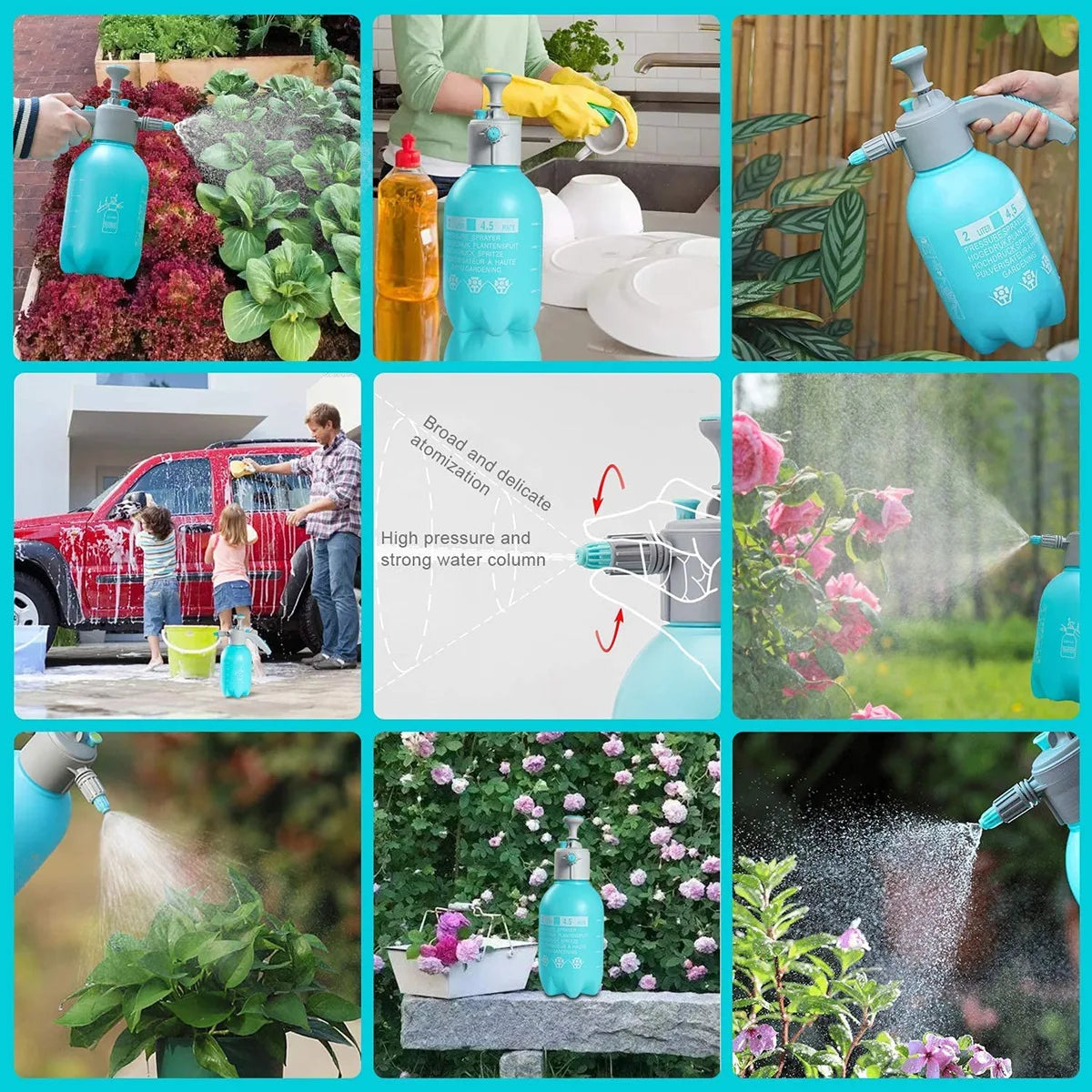 0.8 L-3 L Hand Held Sprayer,Garden Sprayer Bottle, Hand Pressure Spray, Air Pump Sprayer Bottle, Irrigation Disinfection Sprayer