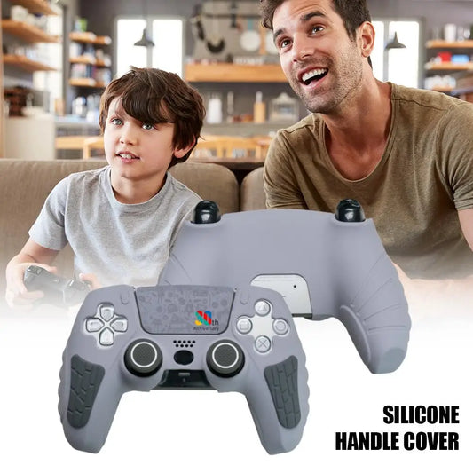 Silicone Cover Skin For PS5 Handle Protective Cover With Touch Screen Sticker Thumb Grips Anti-slip Protection Shell Skin Care