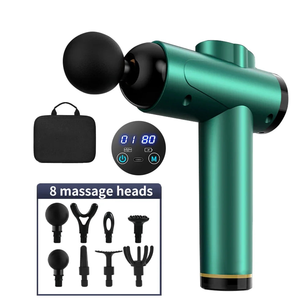 Handheld Electric Muscle Massager Handheld Massagers with 99 Speeds & 8 Attachments for Back and Neck, Gifts for Men Women