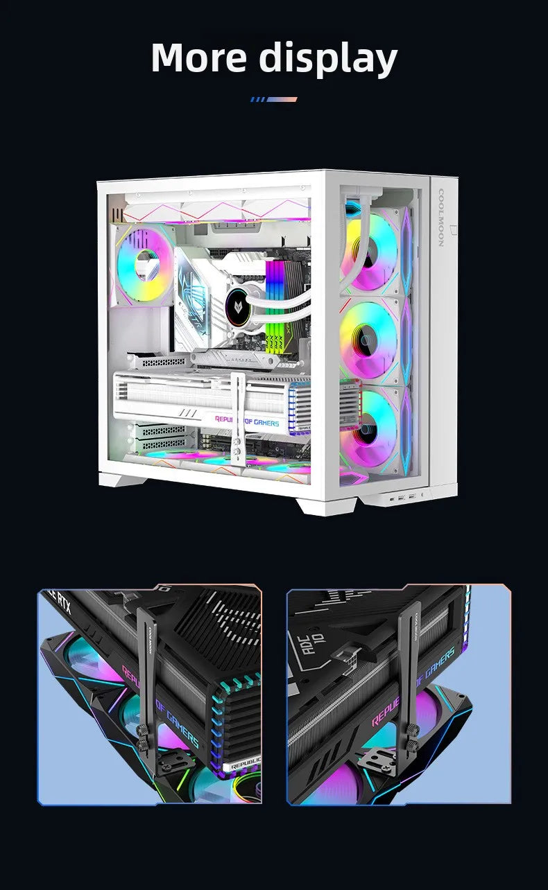 Aluminum GPU Brace Support for Vertical GPU in PC Case Universal Graphics Card Sag Bracket for Desktop Computer Gaming Build