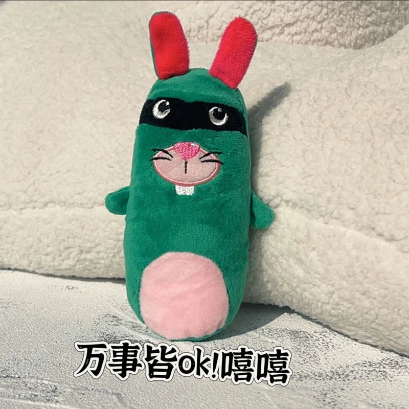 20CM Cute And Super Adorable Parody Raabbit Plush Toy With Big Front Teeth Thief Rabbit Doll Children's Festival Gift