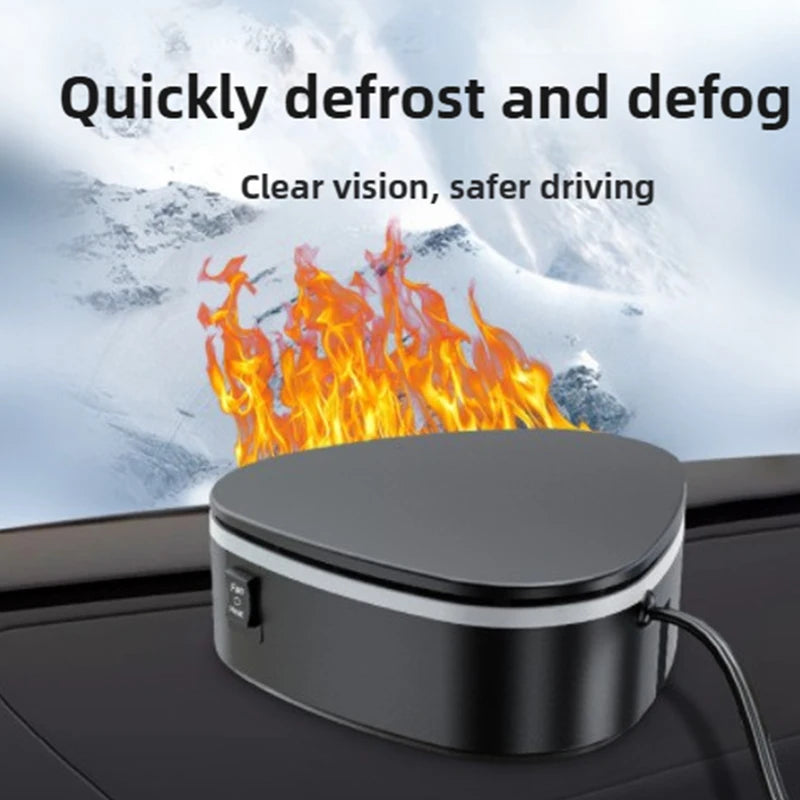 Portable Car Heater 12V Car Triangle Heater Car Electric Heater Car Hot Cold Air Heating DefrostDefog HeaterWithCuction Cup