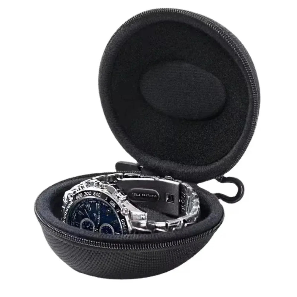 Portable EVA Single Watch Travel Case Watch Storage Organizer Box Watch Holder Waterproof for Smartwatches Zippered Container