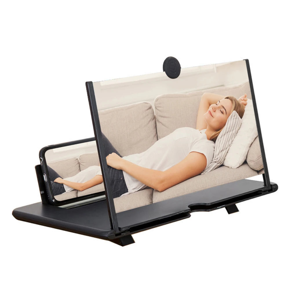 10 inch 3D Phone Screen Magnifying Amplifier For Mobile Display Enlarged Magnifier Foldable Holder Stand Video Amplifier