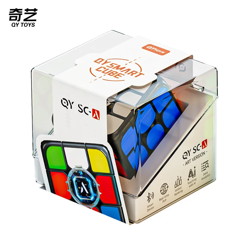 Qiyi 3x3 Smart Cube Speed Cube 3x3x3 Magnetic Magic Cube Stickerless Professional Ai Speed Cubes Bluetooth App Kids Toys