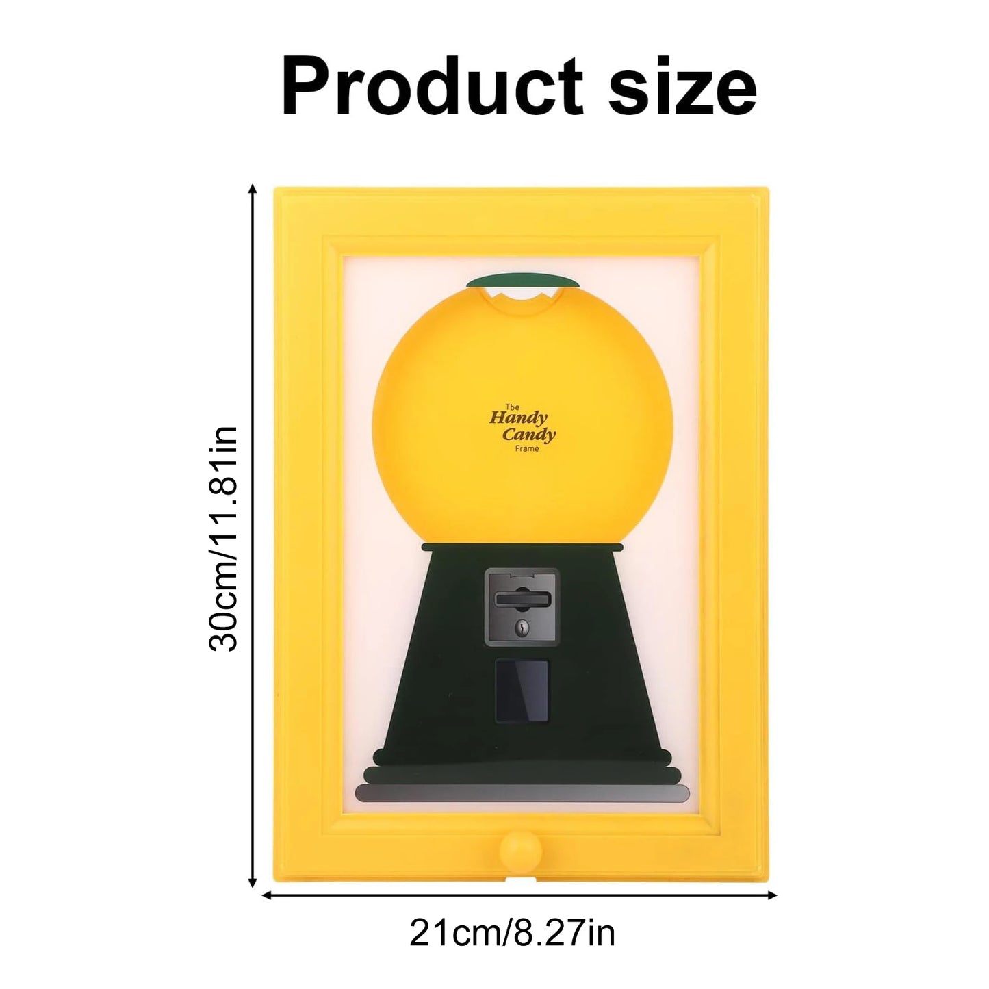 2-in-1 Candy Dispenser Picture Hanging Candy Frame Gumball Machine In A Frame Handy Fast Distribution Candies Nuts Christmas Gif