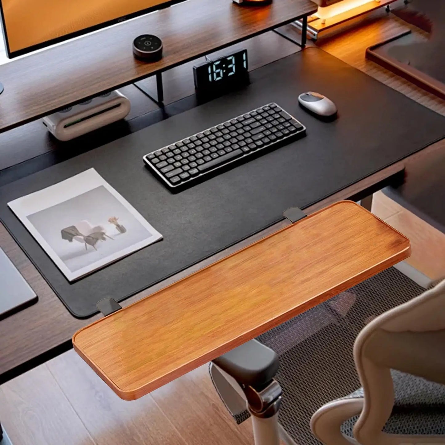 Desk Extender Shelf Board Home Office Foldable Multifunctional Extension Attachment 50x20cm Sturdy Support widening Board