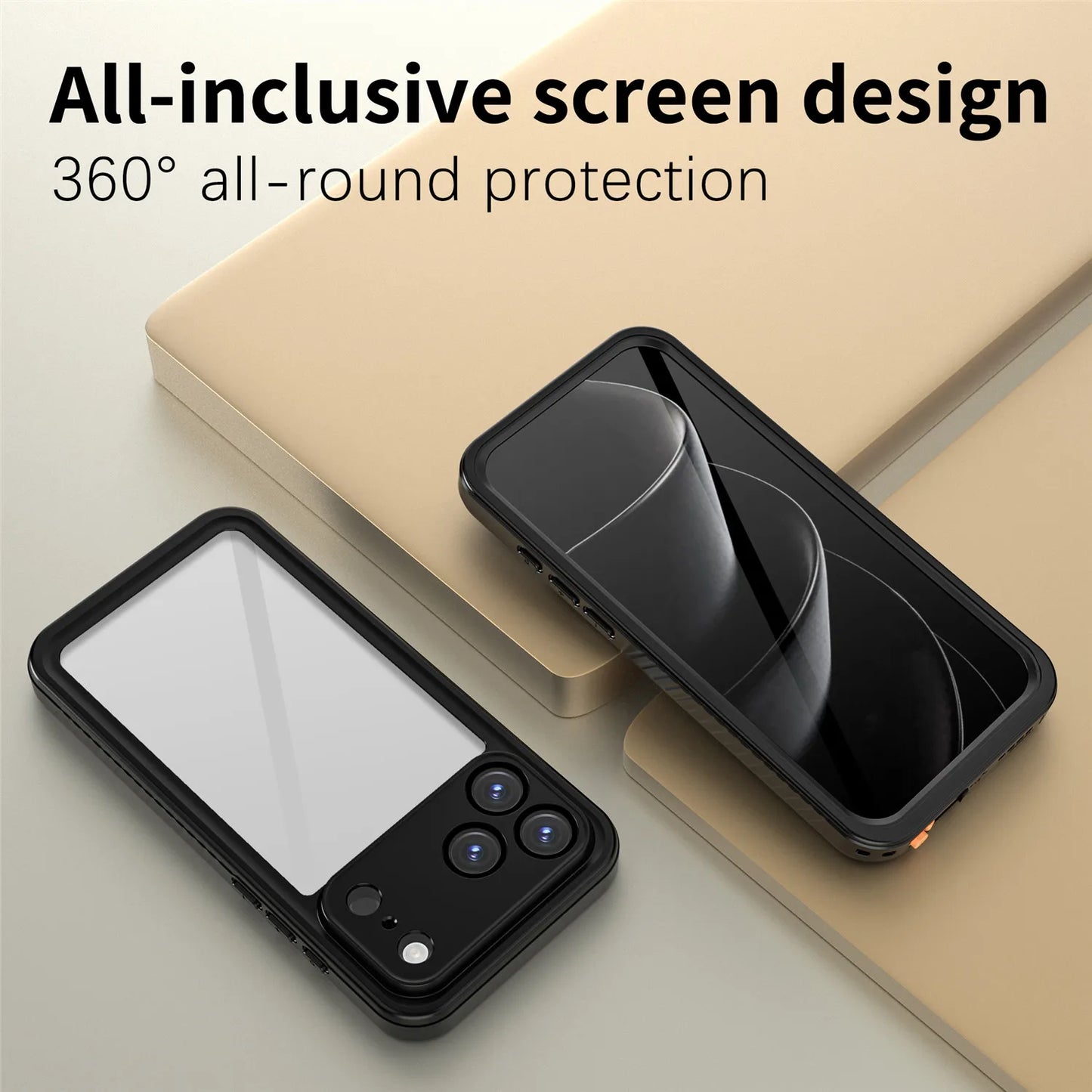ShellBox Waterproof Phone Case For iPhone 17ProMax Air 16 15 14  Sealed Underwater Diving Full Coverage IP68 Water Proof Case