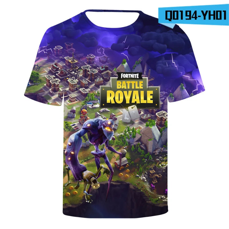 New Game Fortnite T-Shirts Anime Beach 3D Printed Streetwear Cute Cartoon O-Neck Oversized T Shirt Harajuku Kids Tees Tops Gift