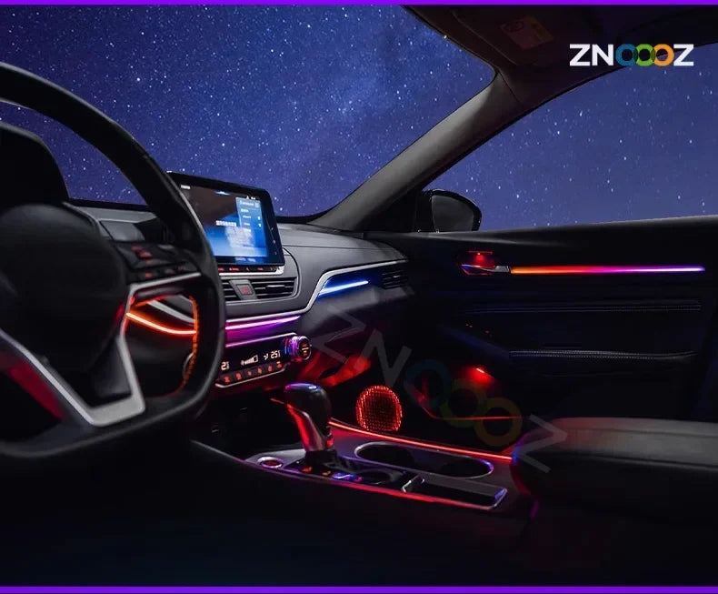 RGB 22in1 Car Interior Acrylic Car Ambient Lights for Audi A3 A4 A5 A6 A7 A8 Q3 Q5 Q7 Q8  Decorative Lights Car Accessories