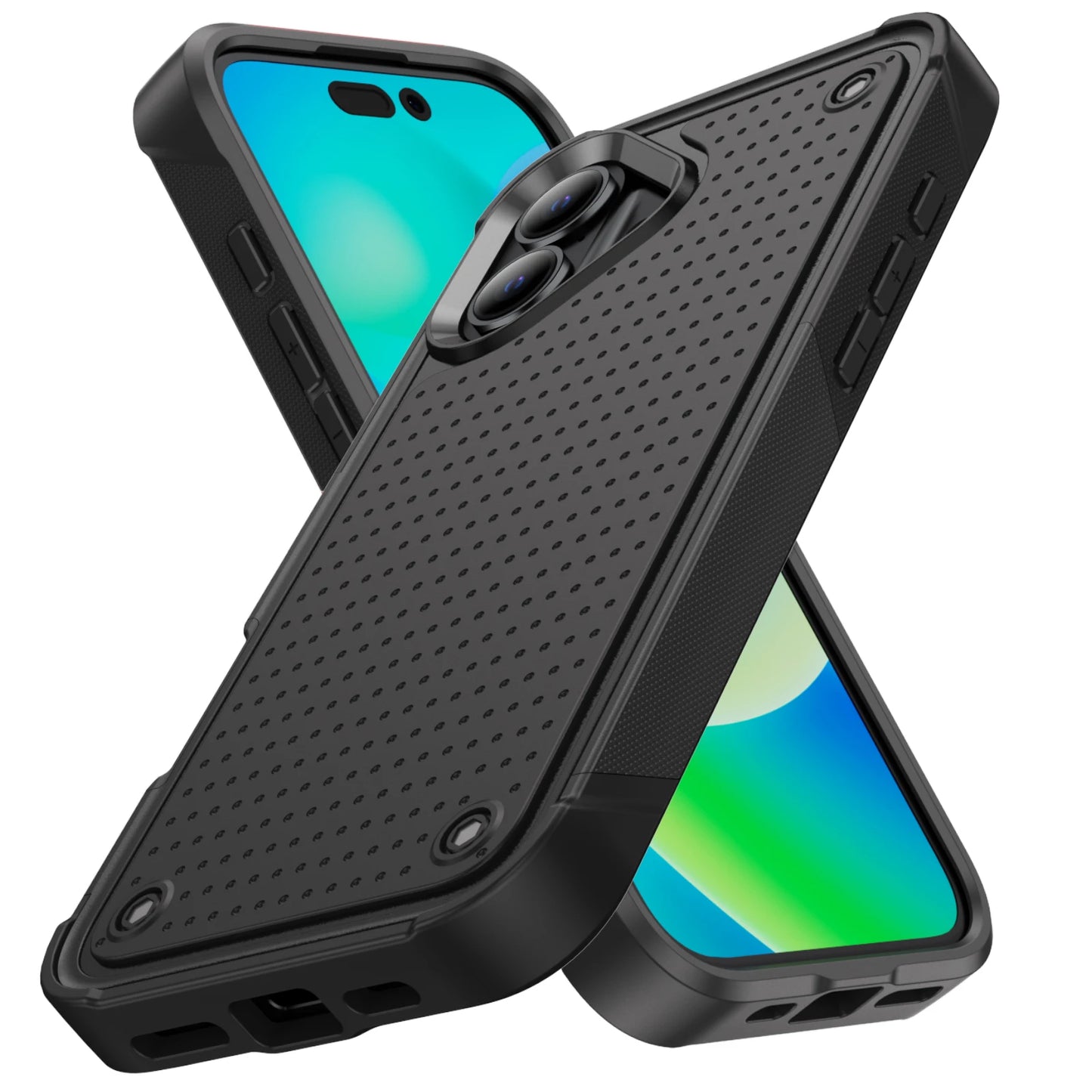 Rugged Cover Case for Iphone 17 Pro Max Air 16 15 Plus 13 14 Pro Max Iphone16 Iphone17 Iphone15 Shockproof Hard Back Cover