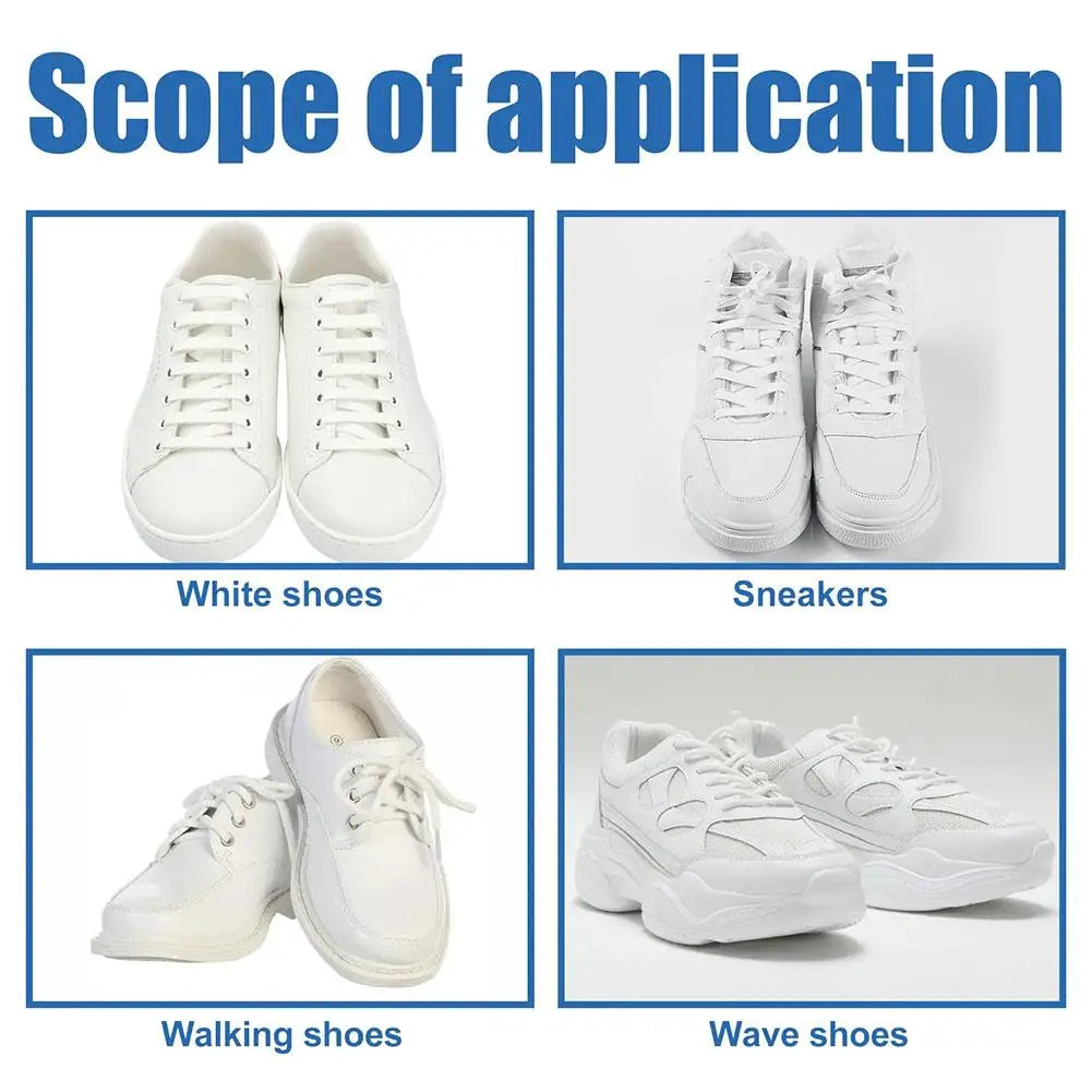 White Shoes Cleaning Cream Stains Remover Shoes Whitening All-Purpose Cleansing Cream With Wipe Sponge For Shoes Sneakers
