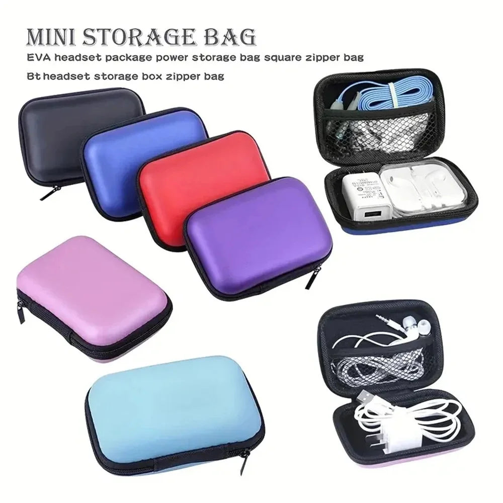 Travel Storage Bag Charging Case for Data Cables Earphone Package Zipper Bag Portable Travel Cable Organizer Electronics Storage
