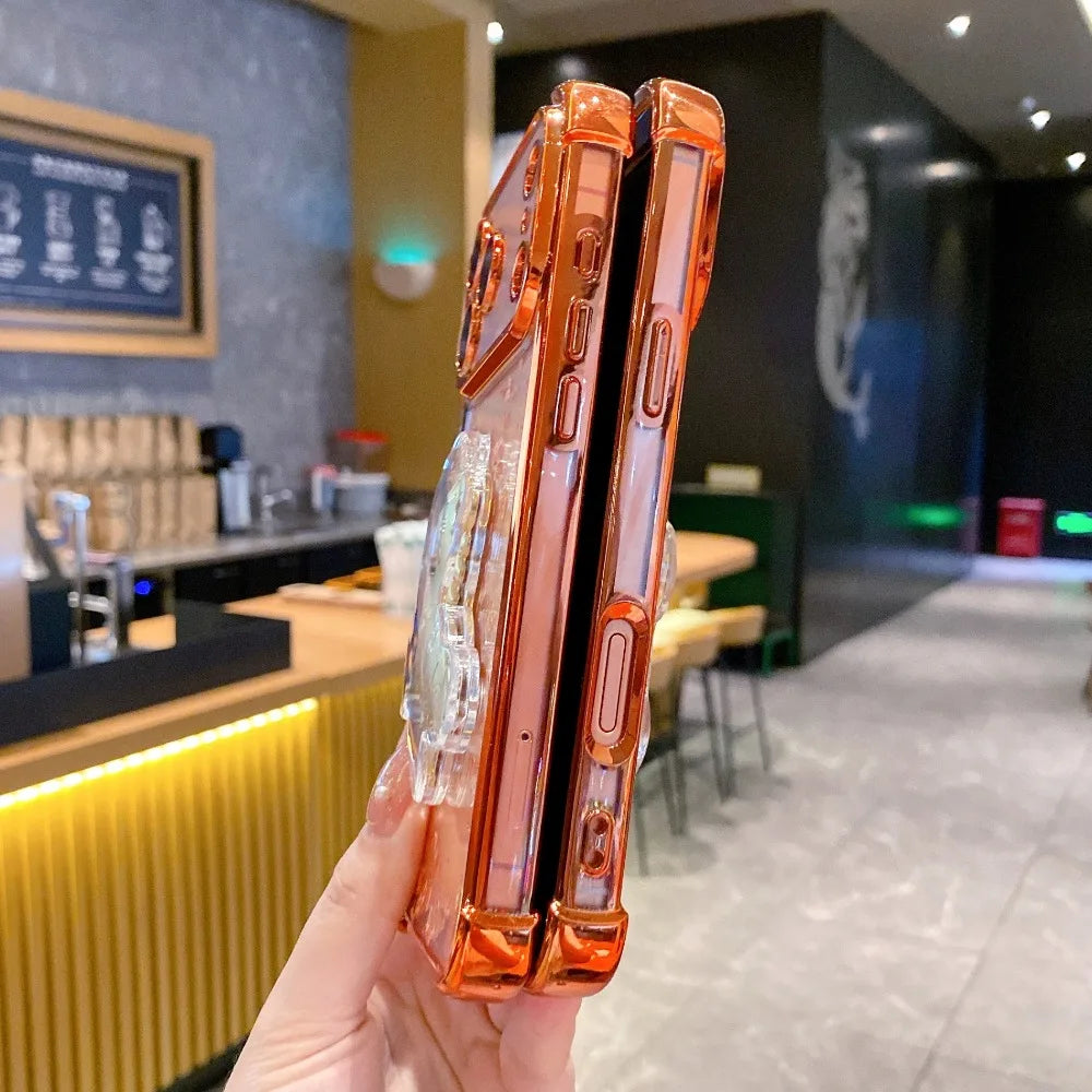 The latest phone case  2025 for iPhone 17/16/15 14Pro Max creative wealth design luxurious ultra-thin shock-absorbing silicone
