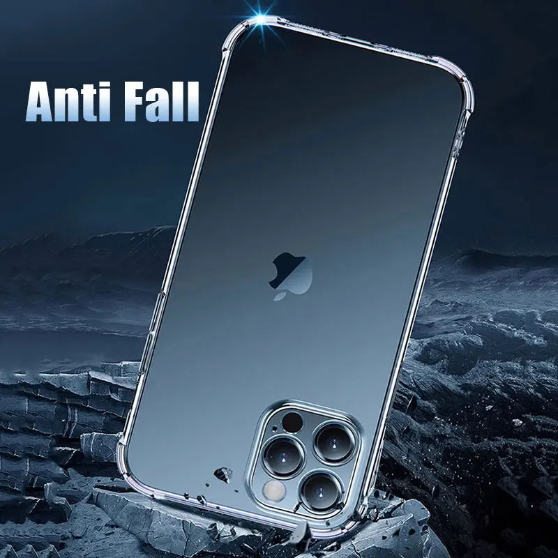 Shockproof Clear Phone Case For iPhone 17 16 15 11 12 13 Pro Max 16 Plus 13 Mini 17 Air Silicone Transparent Soft Cover Case