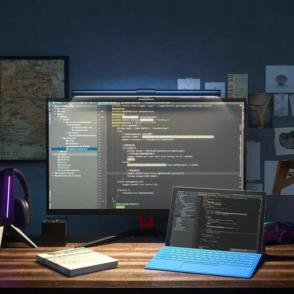 LED Desk Lamp Monitor Screen Light Bar RGB Computer Atmosphere Double sided Lights  For Work Study Read Gaming Dimming Lighting