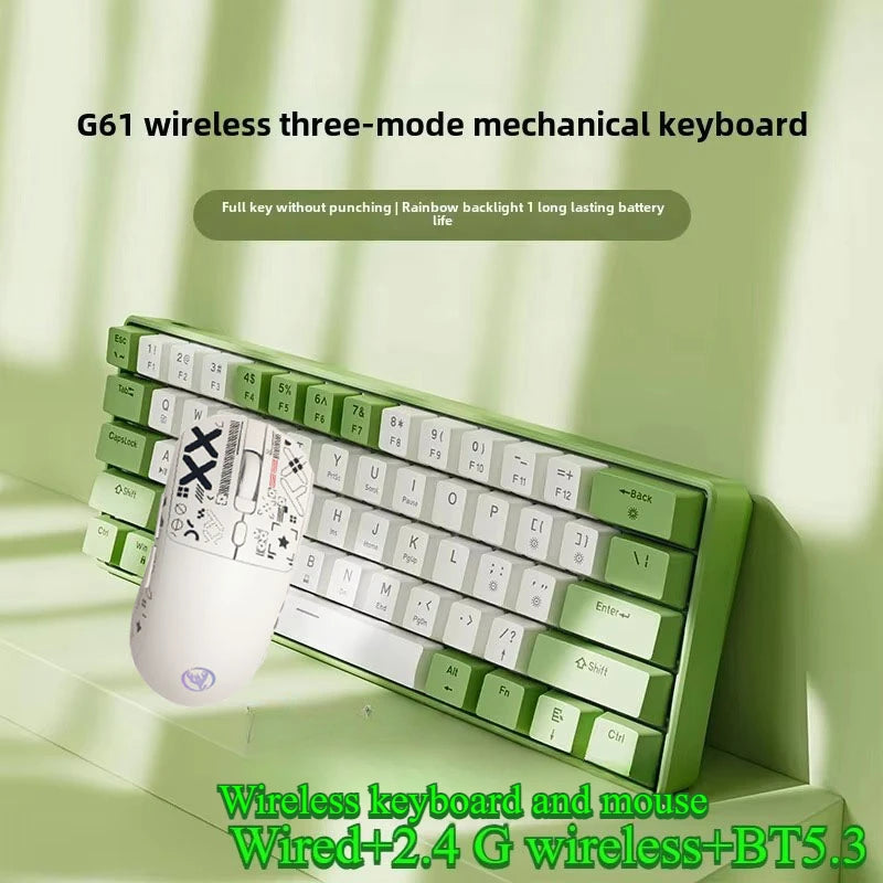 Teclado mecanico bluetooth gamer keyboard mouse sem fio gaming 60% mechanical keyboards teclados  key board para computadora