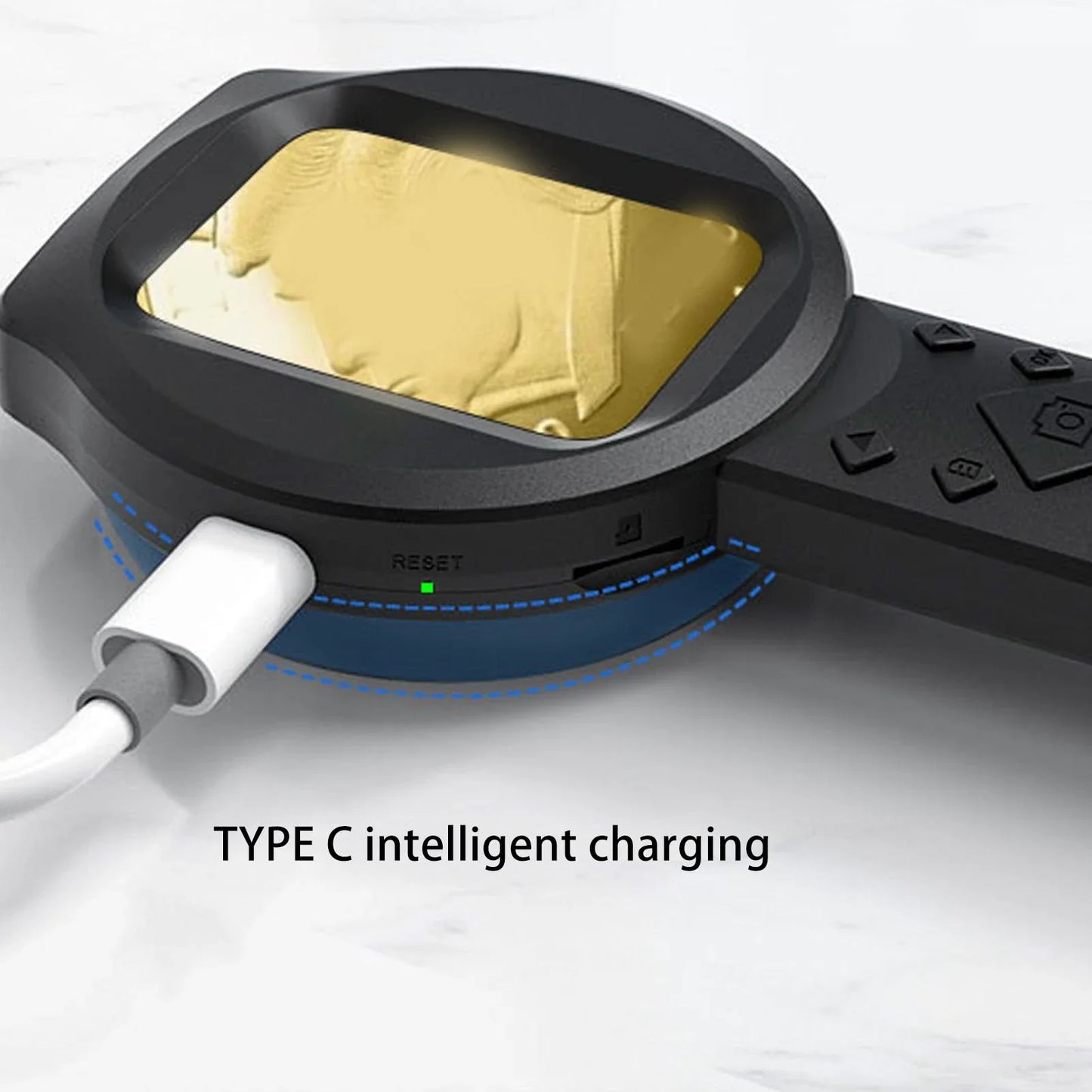 Handheld Digital Magnifier 2.8in IPS Screen Portable 2MP 1000X Magnifying Glass with Light 4 Zoom Buttons 12 Languages