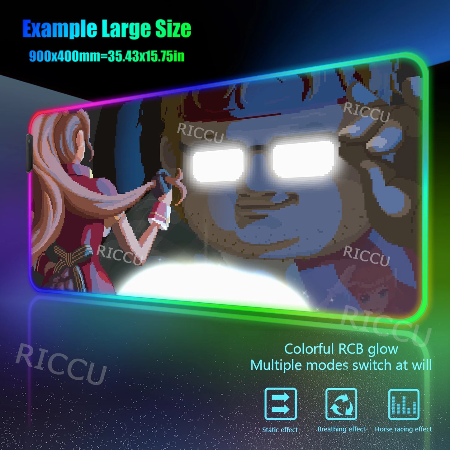 RGB PC Popular games Daves the Diver Mouse Pad XXL Computer esports Accessories Large Keyboard Laptop Table mat LED Gamer Gaming