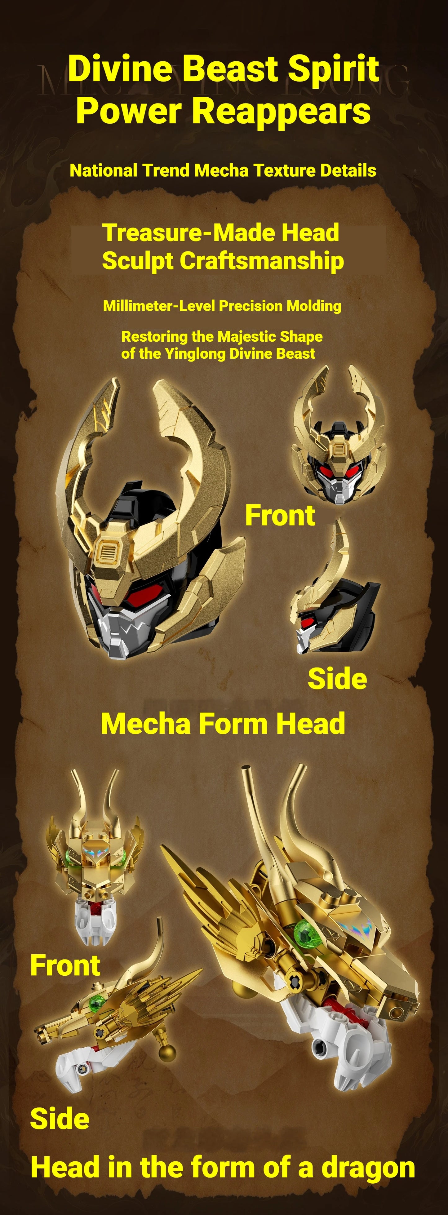 Robot building blocks set, mecha toy model, assembly, home decoration, dual-mode educational toy, birthday gift for boys.