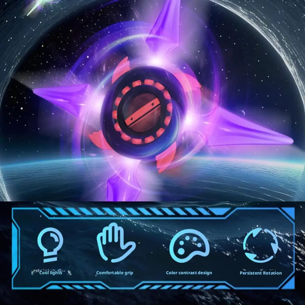 Spinning LED Lightsaber Toy Rotatable Flywheel Light Up Sword for Kids with Multi-Color Effects for Cosplay Christmas Halloween