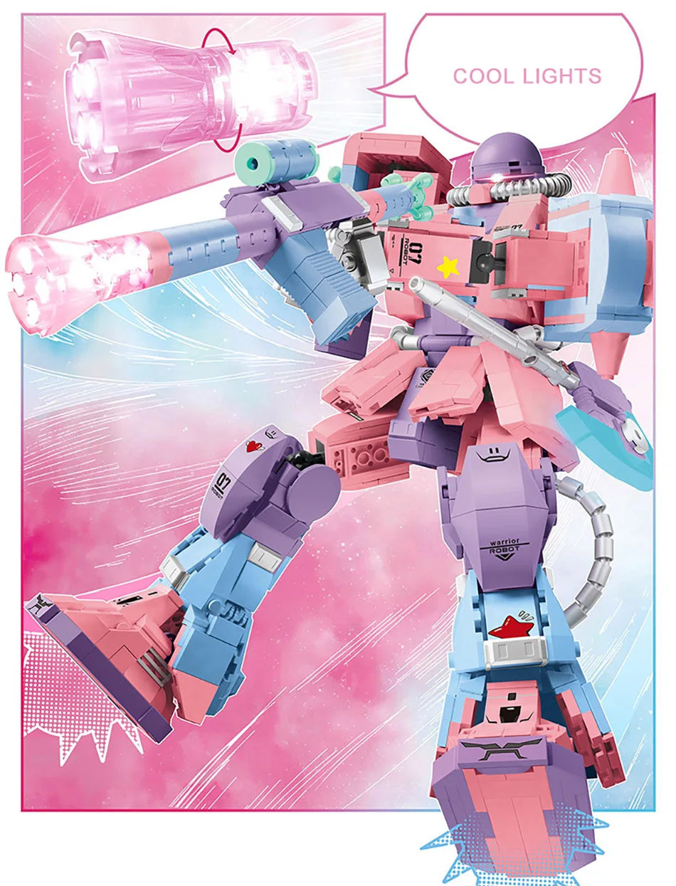 Cyber Mecha Model Building Blocks - Storm Freedom Ancestor Mechanical Robot Assembly Kit for Kids & Adults