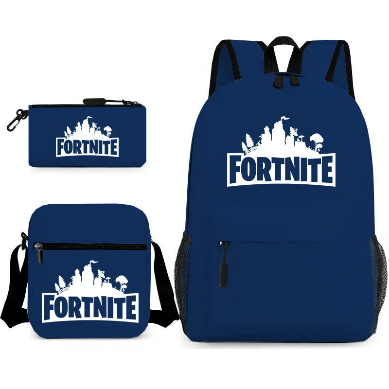 3pcs Game Fortnite Backpacks Kawaii Lightweight Simple Laptop School Bags Junior-senior High School Students Mochilas Travel Bag