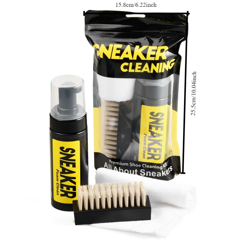 Shoe Cleaning Kit - White Shoe Cleaner Kit - footwear cleaning kit - Suede Shoe Cleaning kit - Soft Bristle Brush and Microfiber