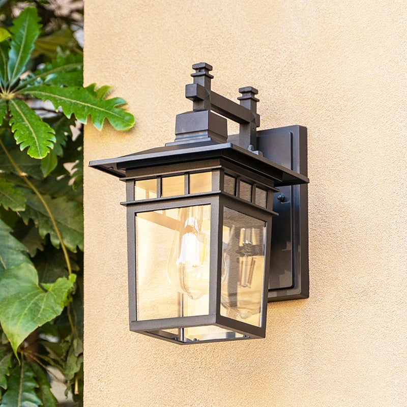 LED outdoor waterproof wall lamp iron painted garden balcony corridor wall lamp minimalist decorative wall lamp AC110-220V
