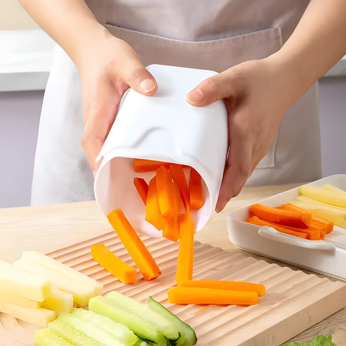 Potato Slicer, French Fry Slicer, A Powerful Tool for Making French Fries, Multifunctional Vegetable Slicer