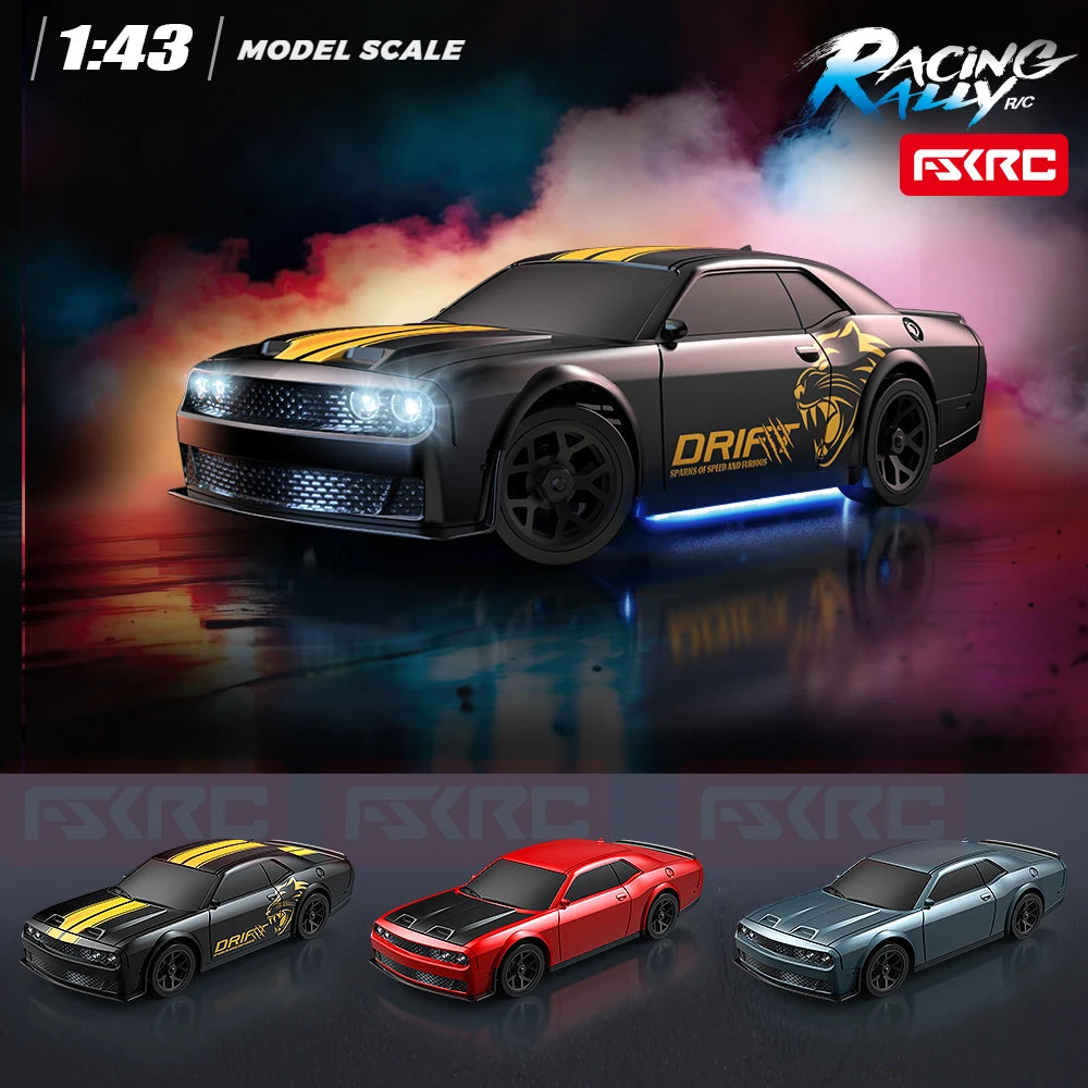1/43 HB-RP43 RC Drift Car with DIY White Body Shell & Extra Tires 2.4G 4WD ESP Gyro Stabilization Full Proportional Control Car