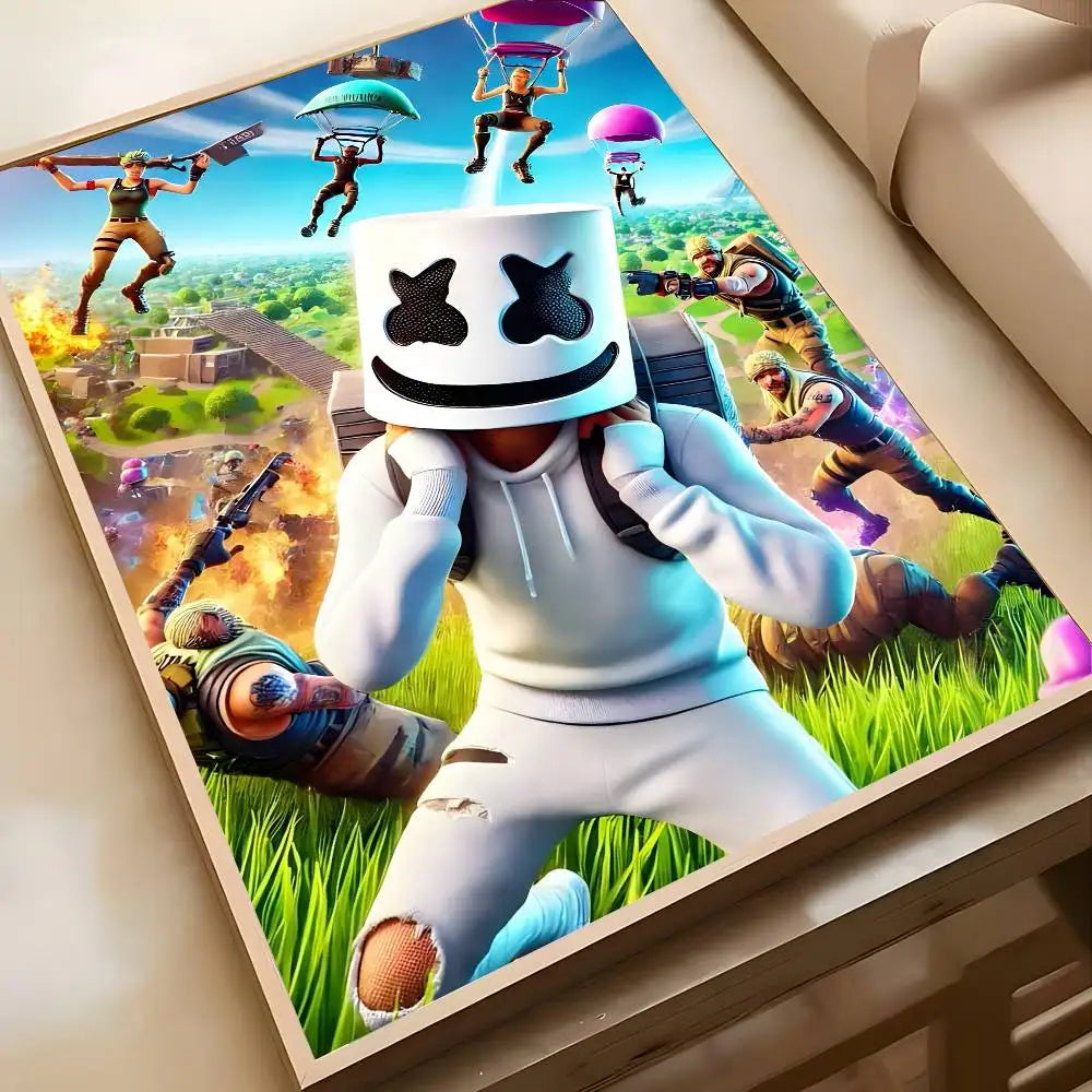 Hot Game F-Fortnites-Wallpaper Cool Poster Art painting poster with prints Home bedroom living room decoration gift