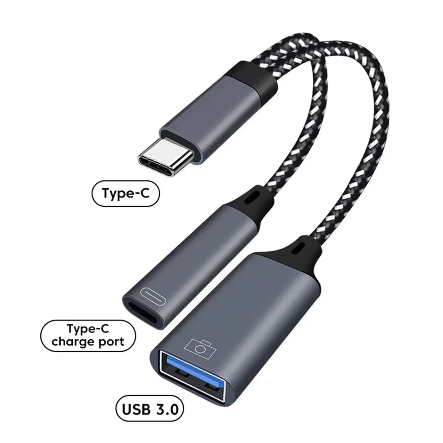 Gaming Switch USB C OTG Cable Phone Adapter 2 in 1 Type C to USB A Adapter with PD Charging Port For Phone Laptop Tablet U Disk