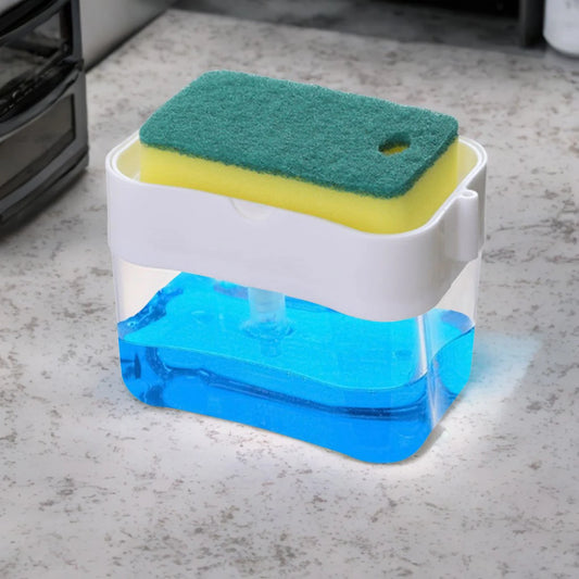 1 Dish Detergent Dispenser Kitchen Detergent Press Portable Soap Dispenser Pak Clean Cloth Dishwashing