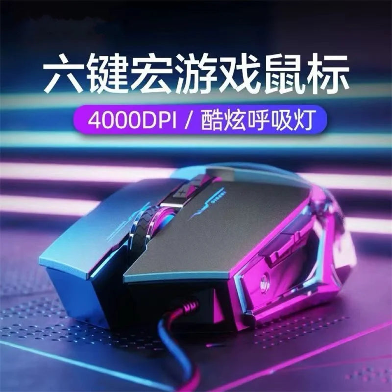 RGB Dual-Mode Wired Mouse 2.4G Wireless Mouse Gaming Mouse Rechargeable Silent Mouse 3600 DPI Adjustable Mouse Mice for Laptop