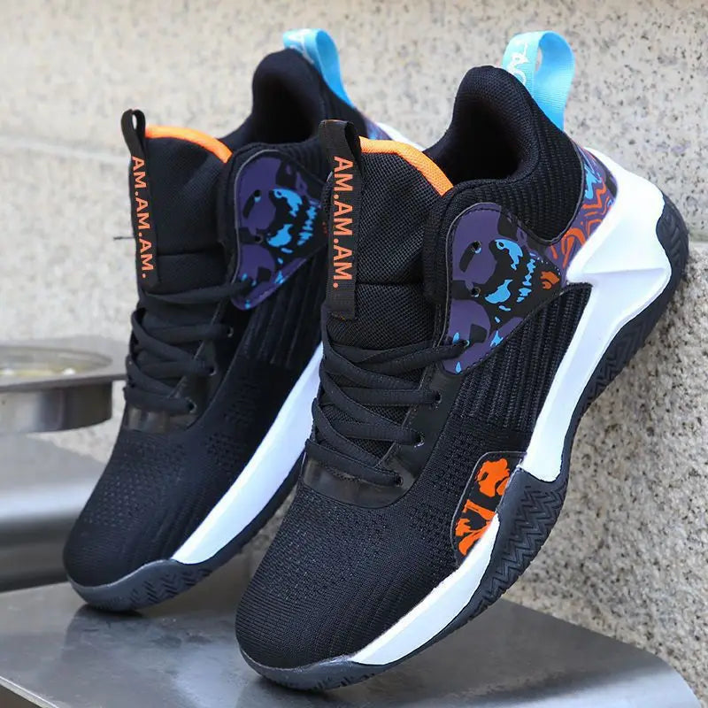 Basketball Shoes for Men High-top Sports Cushioning Hombre Athletic Male Shoes Comfortable Black Sneakers zapatillas Hot Sales