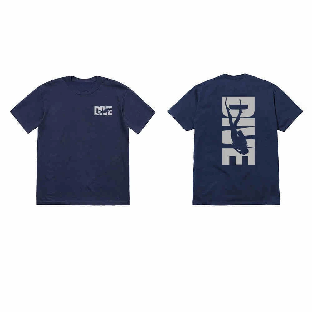 Diving Culture Outdoor Casual Men's and Women's T-shirt, Diver DIVE Letter Personalized Round-neck Pure Cotton Top