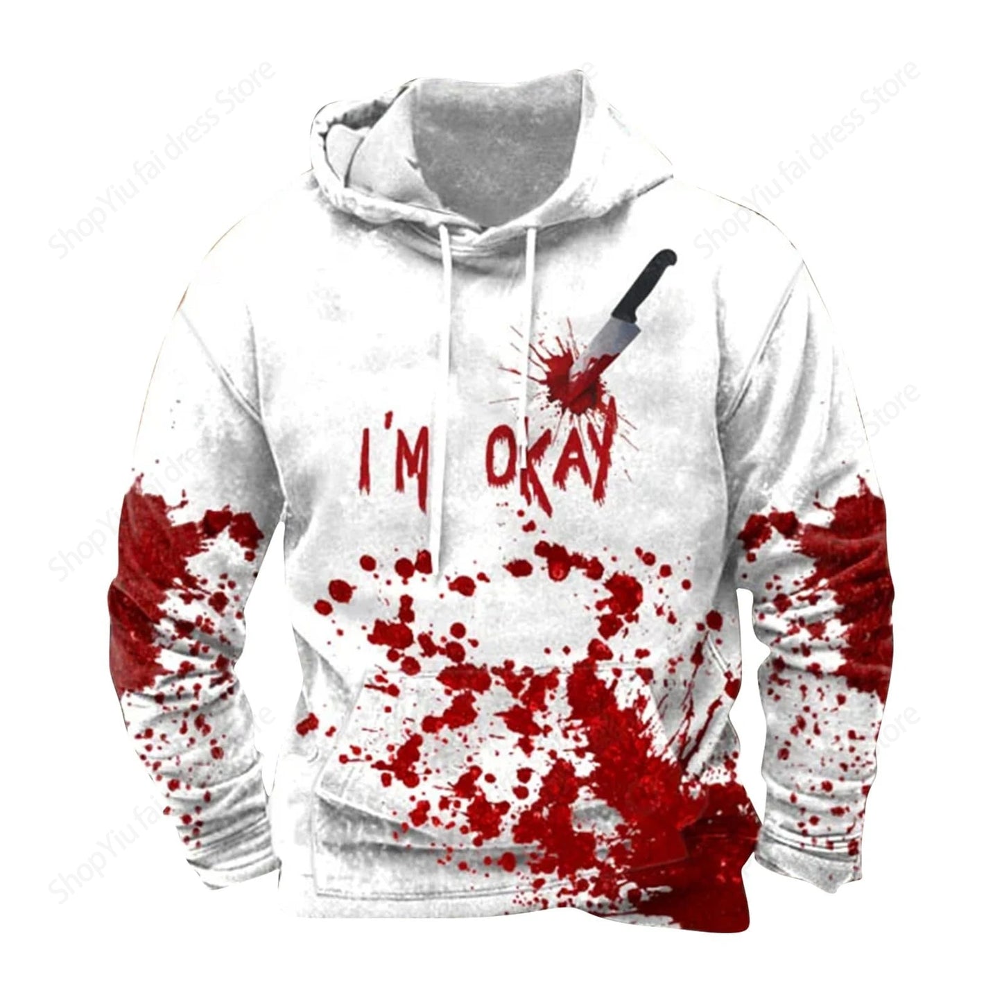 Horror Blood 3d Print Hoodie Men Women Fashion Hoodies Halloween Sweatshirt Boy Coats Women Sweats Men's Hoodie Letter Print