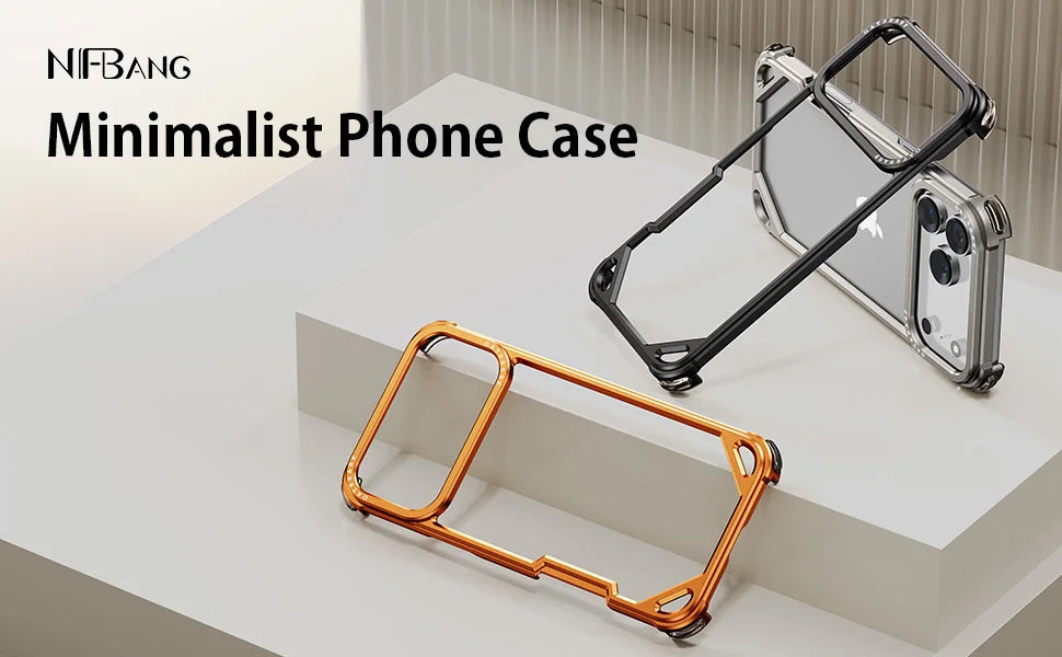 Eary Frameless Case for iPhone 17 Pro Max 17 Air Magsafe Metal Shockproof Protective Phone Cover Aluminum Alloy Anti-Drop Shells
