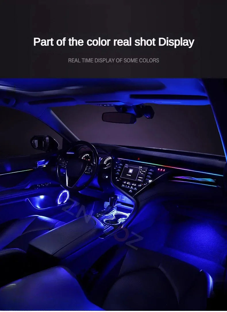 RGB 22in1 Car Interior Acrylic Car Ambient Lights for Audi A3 A4 A5 A6 A7 A8 Q3 Q5 Q7 Q8  Decorative Lights Car Accessories