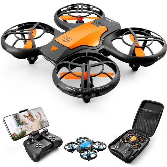 V8 Mini Drone 4K Professional Wide-Angle HD Camera WiFi FPV Height Hold Foldable RC Drone Quadrotor Helicopter Children's Toys