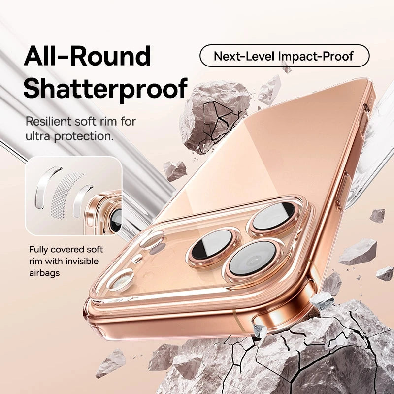 Baseus Clear Case For iPhone 17 Pro Max Soft TPU Case For iPhone 17 Air Anti-drop Ultra Thin Cover For iPhone 16 15 Pro Max Case