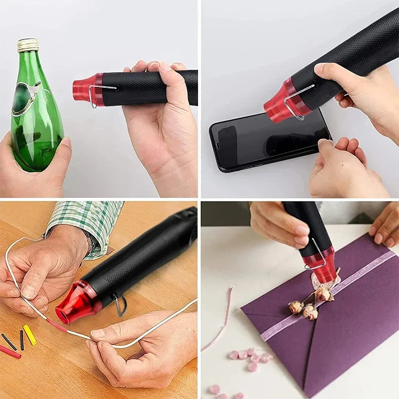 Hot Air Gun Portable Mini Heater for DIY Craft Embossing Shrink Wrapping PVC Multi Function Handheld Electrical Heat Tool